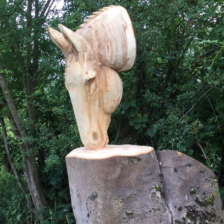 Horse Head Carving