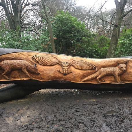  fly-by carved at Heaton park, uk. 
