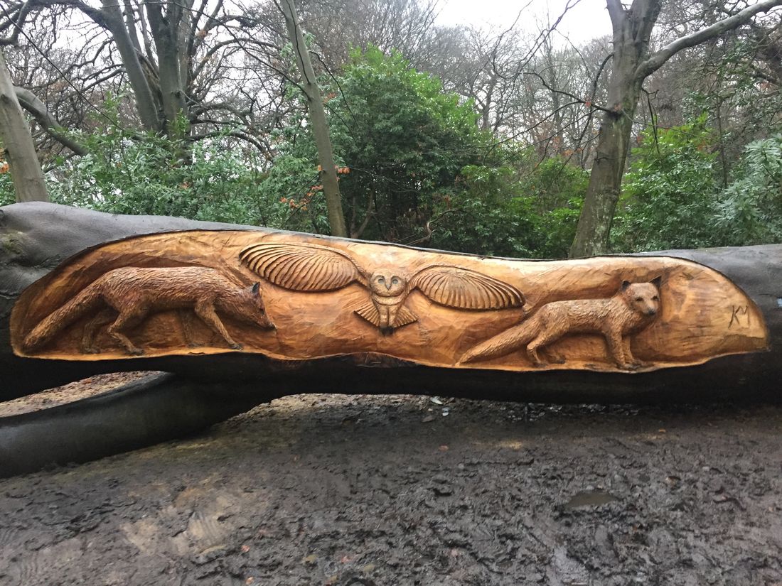  fly-by carved at Heaton park, uk. 