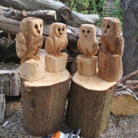 styalised barn owls 